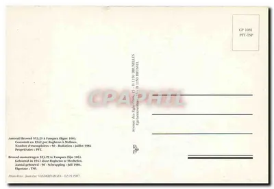 Autorail Bruksela 553.29 do Fauquez — linia 106 — wydawca PFT-TSP, nr CP 1081 — Rewers