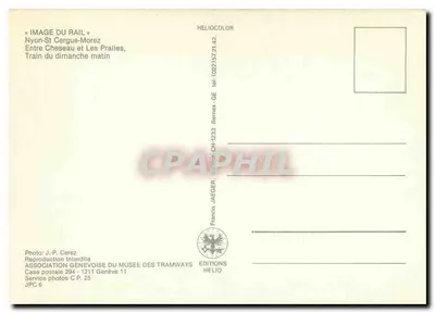 Nyon-St Cergue-Morez — Między Cheseau a Les Prailies — Wydawnictwo Helio — Rewers