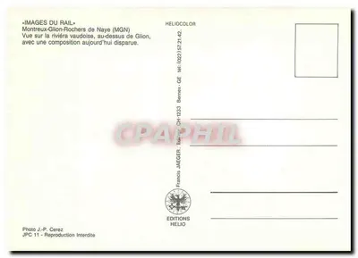 Montreux-Glion-Rochers de Naye — Vista sobre a Riviera Valdense, com uma composição hoje desaparecida — Edições Helio, JPC 11 — Verso
