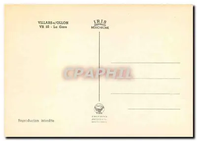 Villars/Ollon — Stacja — Wydawnictwo Iris Mexichrome — Rewers
