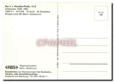 Pendler-Pintli — Tramwaj Bern-Solothurn — RBS — Rewers