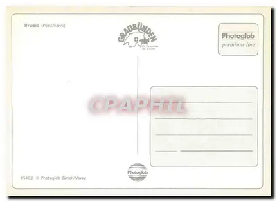Brusio — widok panoramiczny i most kolejowy — Photoglob Zurich/Vevey nr 15402 — Rewers