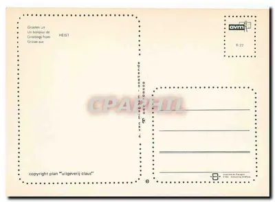 Heist — cartão postal turístico com mapa e fotos — editor a. van miecnum - coastende — Verso