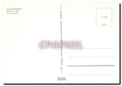 Nieuwpoort — Aleja Albert I — wydawca AVM, nr 30 — Rewers