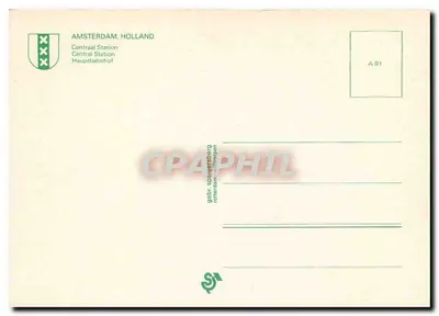 Amsterdam - Estação Central — trams 1 e 17 — série A 91 — Verso