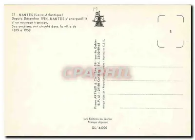 Nantes w tramwaju — Nantes, Loire-Atlantique — Les Editions du Gabier — Rewers