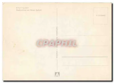 Stuttgart — Centro da cidade perto do novo castelo — Andres + Co. Hamburg — Verso