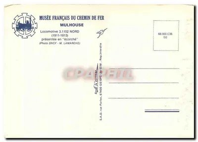 Locomotiva 3.1102 Nord — (1911-1913) — Museu Francês do Trem, Mulhouse — Verso