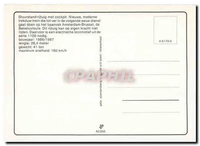 Pociąg z kierownicą — seria 1100 — wydawca Spanierberg, n° 40.055 — Rewers