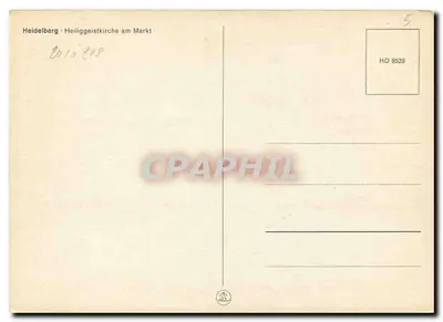 Heidelberg - Heiliggeistkirche am Markt — editor HD 9528 — Verso