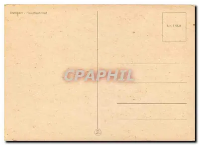 Stuttgart - Hauptbahnhof — editor S 9541 — Verso
