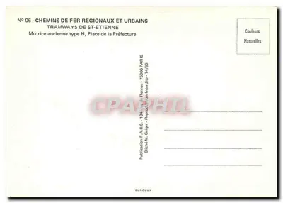Tramwaj na Placu Prefektury — St-Étienne — Wydawnictwo F.A.C.S. - 134, rue de Rennes — Rewers
