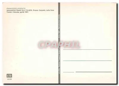 Automotrice Diesel ALn 772.3378 — Presso Carpanè, sulla linea Trento-Venezia — ETR Edizioni Trasporti — n° 00109 — Verso