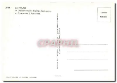 La Rhune — Przejście Pociągów w Dół na Plateau des 3 Fontaines — Wydawnictwo Europy, Pierron — Rewers