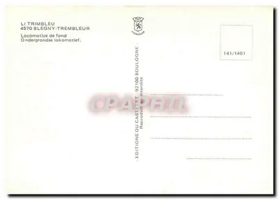 Locomotiva de fundo — Li Trimbleu, 4570 Blegny-Trembleur — Éditions du Castellet — Verso