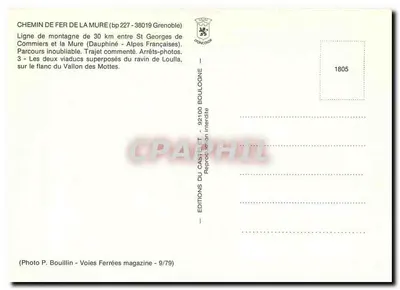 Dwa nakryte mosty w dolinie Loulla — Kolej Mure — Wydawnictwo P. Castellet — Rewers