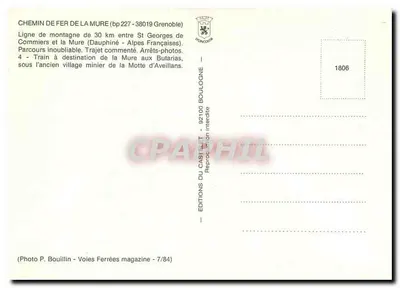 Trem com destino à Mure — Linha de montanha de 30 km entre St Georges de Commiers e a Mure (Dauphiné - Alpes Francesas) — Éditions du Castillet — Verso