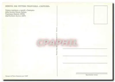 Tramway n°811 em Gênova — 1932 — Società Unione Italiana Tramways Elettrici (UITE) — Verso