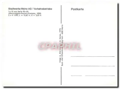 Tramway Tw 93 — Série 90-94 — Stadtwerke Mainz AG — Verso