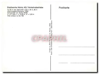 Tramwaj w Mainz — reklama IDEE-KAFFEE — wydawca Stadtwerke Mainz AG — Rewers