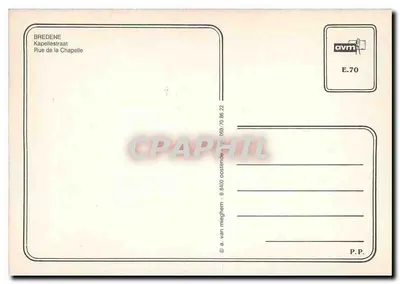 Bredene — Trem — editor avm, série E.70 — Verso