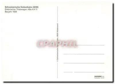 Sudostbahn — Elétrico ABe 4/4 11 — Verso