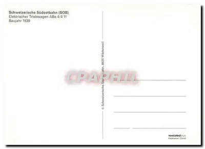 Sudostbahn — Elétrico ABe 4/4 11 — von tobeldruck Zürich — Verso