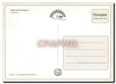 Valle di Poschiavo — Grisons — Photoglob premium line — Verso