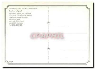 Seeland originell — paisagem e transportes — Edition PEZ & BLOR Verlag, n° 8312 — Verso
