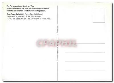 Ligerz — St. Petersinsel — Murten — Drei-Seen-Fahrt — BSG SBB CFF — Verso