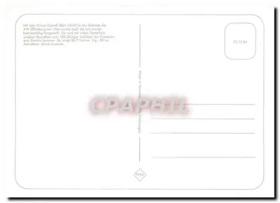 Lokomotiva 50 622 — Expresso Oriente — AW-Olfenburg — editor Altmagde — Verso