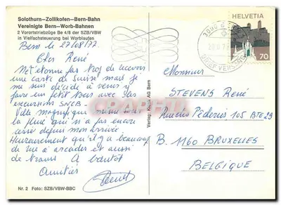 Trem de Bern — Bern-Worb-Bern — Verlag Klick AG, n°2 — Verso