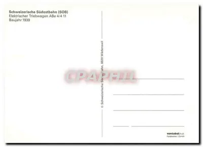 Sudostbahn — Lokomotywa ABe 4/4 11 — Feldmeien / Zürich — Rewers