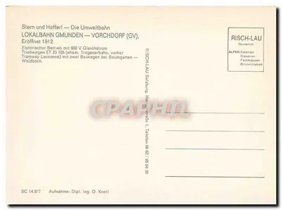 Lokalbahn Gmunden — Vorchdorf (GV) — Risch-Lau — Verso