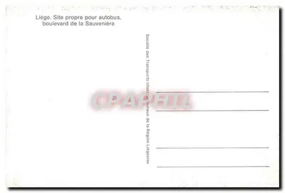 Liège — Local próprio para ônibus, boulevard de la Sauvenière — Sociedade dos Transportes Intercomunais da Região Liégeoise — Verso