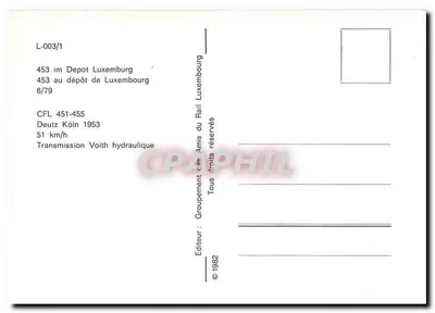 Diesel CFL 453 — skład w Luksemburgu — Rewers