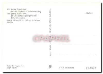 Lok 58 1094 — Wilkau-Haßlau — 18.11.1967 — Verso