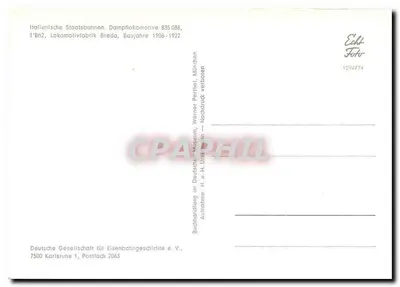 Parowóz 835 086 — Niemieckie Koleje Państwowe, '1'Bh2, data budowy 1906-1922 — Echte fotografia, Monachium — Rewers