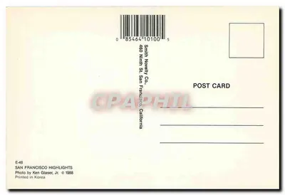 San Francisco — widok panoramiczny — Smith Novelty Co. n° E-48 — Rewers