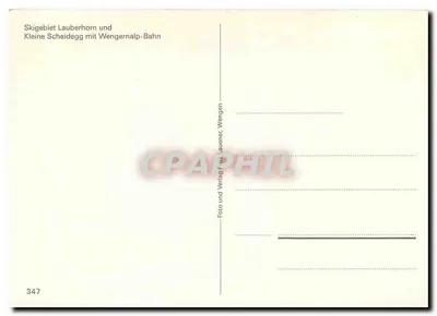 Skigebiet Lauberhorn und Kleine Scheidegg mit Wengernalp-Bahn — n° 347 — Verso
