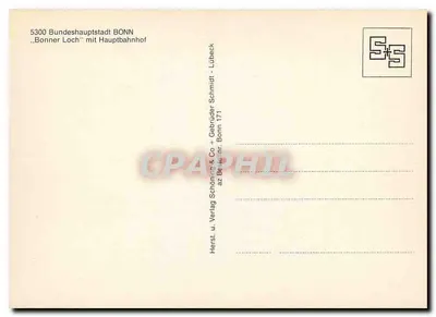 Bonn - "Bonner Loch" com Estação Principal — Verlag Schön & Co, Lübeck — Verso