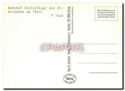 Bahnhof Stuls/Stugl — Albulabahn — Ernst B. Leutwiler, Zurych — Rewers