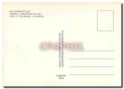 Lokomotywa 2281 — Amsterdam — Hemweg — fot. C. Ten Hengel — Rewers