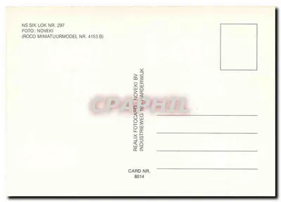 Lokomotywa NS Sik Nr. 297 — model Roco 4153 B — wydawca Noveki — Rewers