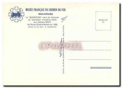 Locomotiva 'Buddicom' — retorno aos oficinas SNCF — Museu Francês do Caminho de Ferro Mulhouse — Verso