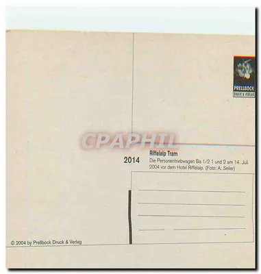 Hotel Riffelalp — personel tramwaju Ba 1/2 — wydawca Prellbock Druck & Verlag, nr 2014 — Rewers