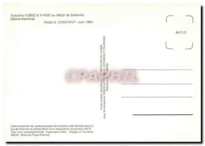 Autorails X-3800 e X-4500 — depósito de Sottoville (Seine-Maritime) — Edições do CABRI — Verso