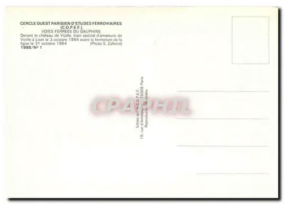 Castelo de Vizille — Trem especial para entusiastas — Cercle Ouest Parisien d'Études Ferroviaires — Verso