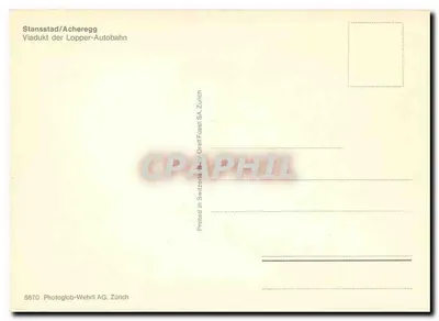 Stansstad/Acheregg — Most nad autostradą Lopper — Photoglob-Wehrli AG, Zurych — Rewers