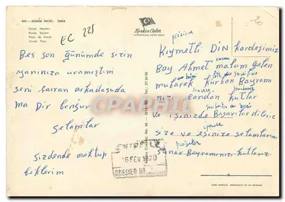 Plac Konak — Izmir — Koskin Color Antipostaleur Limited Bireti — Rewers